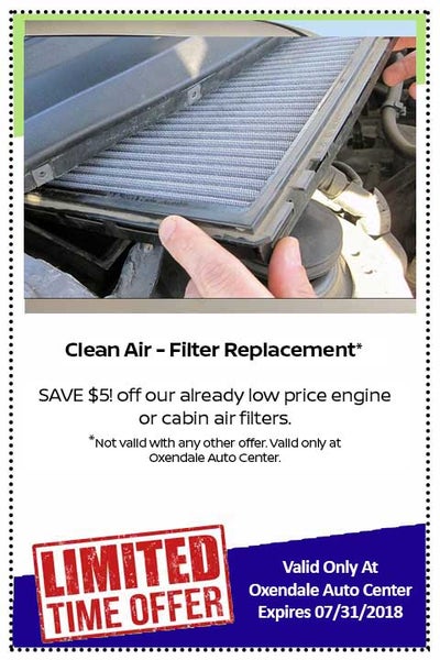 Clean Air - Filter Replacement*